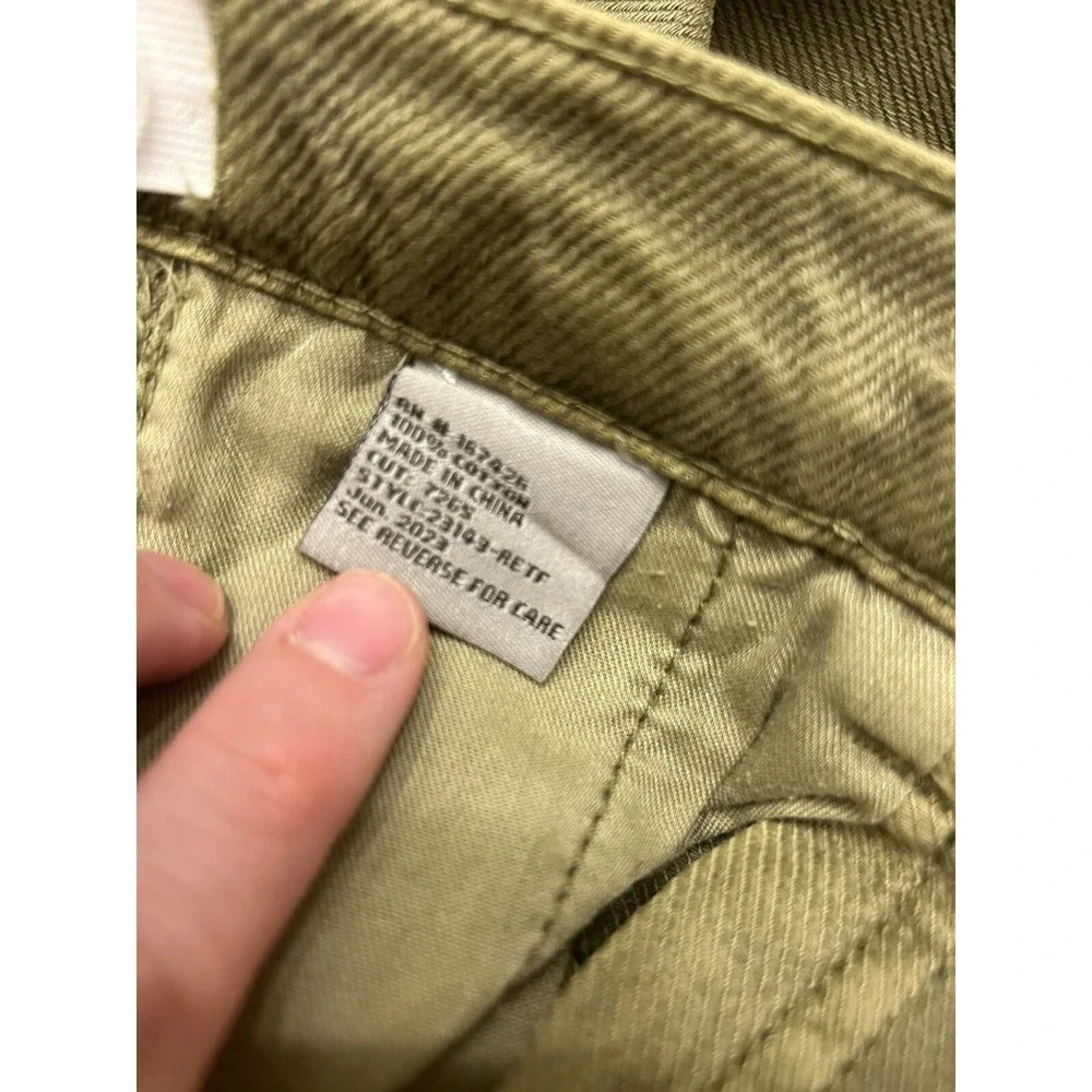 Tractr Girls Jeans Size 12 Olive Green Soft Denim Wide Leg Stretch 23143-RETF